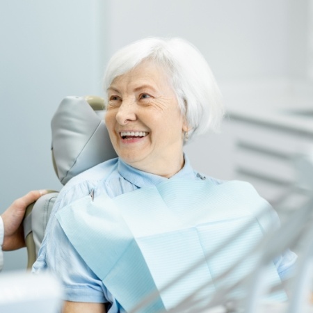 man at a consultation for dentures in Port Orange, FL