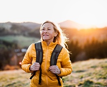 a person on a hike