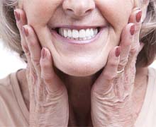 Closeup of smiling woman with dental implants in Port Orange