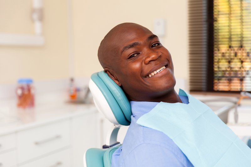 A patient seeing a dentist in Port Orange, FL.